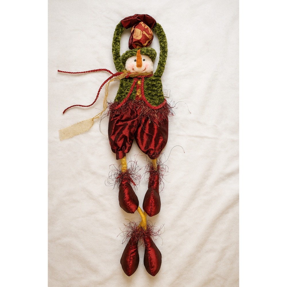 Creative Co-Op Snowman‎ Door Hanger Christmas Holiday Hanging Decoration